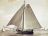 Thistle III met regenbogen 30, 21, 17 en vermoedelijk 29 voor de wind zeilend op de Maas rond 1930